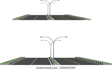Viaje eficiente y seguro en una carretera de dos carriles bien iluminada.