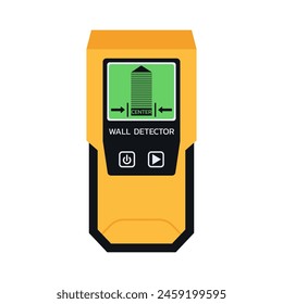 Efficient Stud Finder Device Tool for Accurate Wall Scanning, Flat Vector Illustration Design