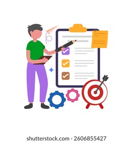 Efficient Task Management Organizational Tools Vector Illustration