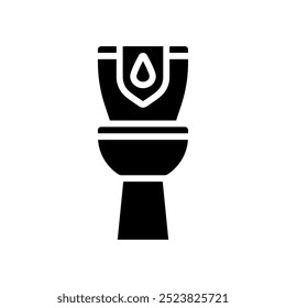 efficient toilet water saving glyph icon vector. efficient toilet water saving sign. isolated symbol illustration