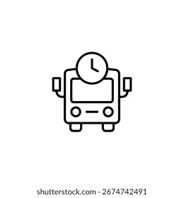Efficient Transportation Depicted Through a Minimalist Bus With Integrated Clock Design