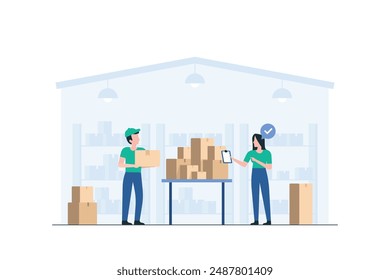 Efficient Warehouse Team Working Together.