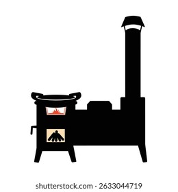 Efficient wood burning stove design for cooking heating