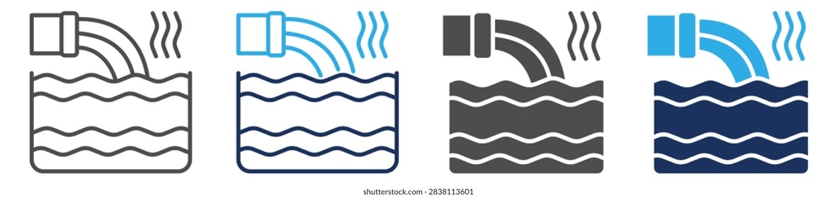 effluent icon set multi concept