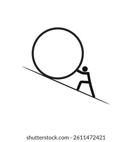 Effort hardwork symbol vector icon element for design template