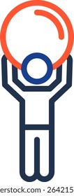 Effort Icon Color Line Vector Illustration