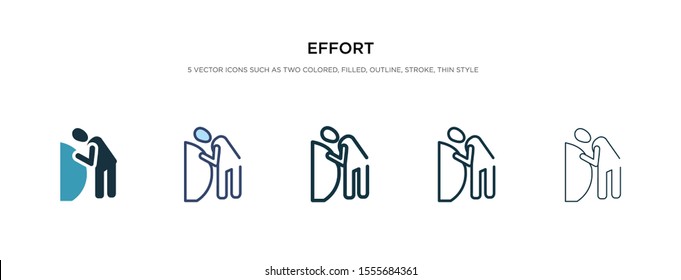 effort icon in different style vector illustration. two colored and black effort vector icons designed in filled, outline, line and stroke style can be used for web, mobile, ui