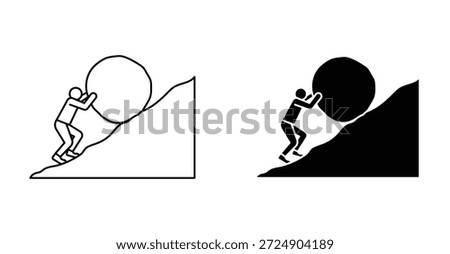 Effort icon graphic design. Vector icon illustrations