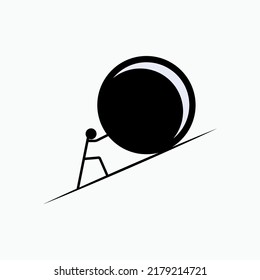 Effort Icon. Hard Work Symbol - Vector. 