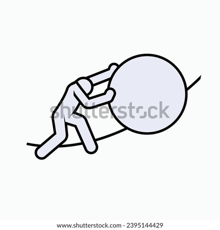 Effort Icon. Hard Work Symbol.     