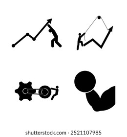ícone de esforço ilustração elemento design