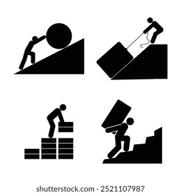 Icono de esfuerzo Ilustración Elemento Diseño