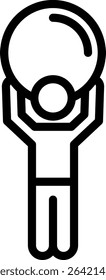 Effort Icon Outline Vector Illustration