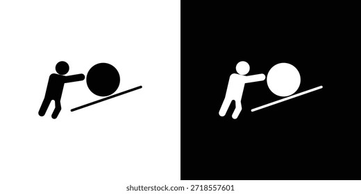 Ilustración vectorial de iconos de esfuerzo - iconos de vector de estilo negro de alta calidad