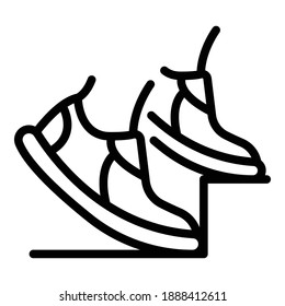 Effort sport shoes icon. Outline effort sport shoes vector icon for web design isolated on white background