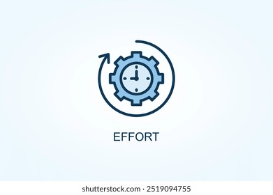 Effort vector or logo sign symbol illustration