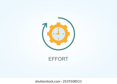 Illustration des Aufwandsvektors oder Logo-Zeichensymbols