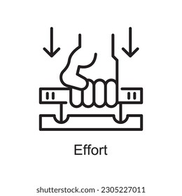 Effort Vector Outline Icon Design illustration. Customer Service Symbol on White background EPS 10 File