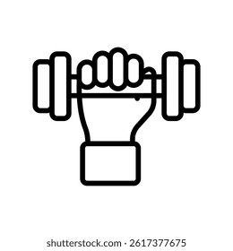 Effort  Vector outline icon. Eps10 file 