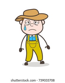Effortless Cartoon Farmer Character Face Expression
