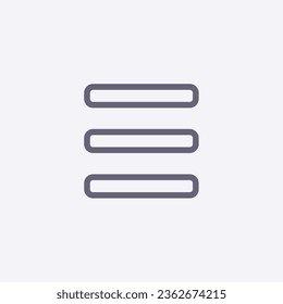 Effortless Navigation with Menu and Hamburger Icon: Ideal for UI, Web, and App Design - Streamline User Experience with Intuitive Menu Options and Mobile Menus