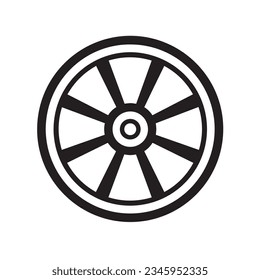 Effortless Navigation: Modern and Chic Abstract Car Steering Wheel Icon in Minimalistic Outline Style, Designed for Figma and Adobe XD, Against a Clean White Background