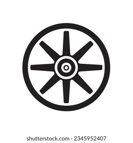 Effortless Navigation: Modern and Chic Abstract Car Steering Wheel Icon in Minimalistic Outline Style, Designed for Figma and Adobe XD, Against a Clean White Background