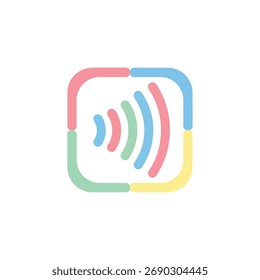 Effortless payments with modern NFC icon for contactless transactions and secure mobile banking solutions