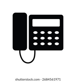 Effortlessly connect and communicate with this sleek office phone icon, embodying modern business and professional interactions. Essential for tech and corporate themes.