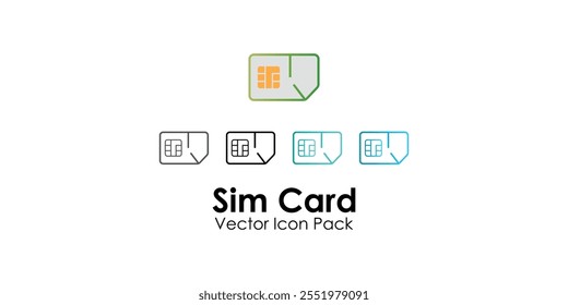 Effortlessly integrate this sleek sim card vector icon into your designs, perfect for tech, telecommunications, or digital branding projects.