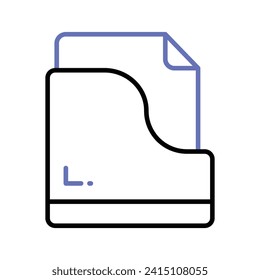 Effortlessly organize your digital world with this File Folder Icon. stationery item, archive containing document