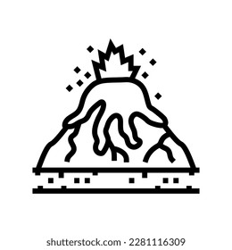 effusive eruption lava line icon vector. effusive eruption lava sign. isolated contour symbol black illustration - Shutterstock ID 2281116309