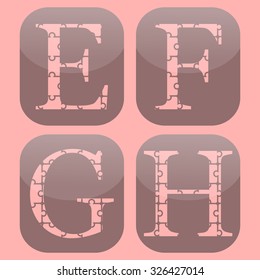 efgh set of letters of the puzzle