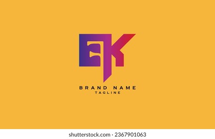 EFK, EKF, FEK, FKE, KFE, KEF, EK, KE, Abstract initial monogram letter alphabet logo design