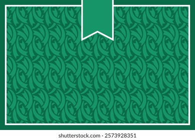 EFL cup vector rectangular green ribbons background with rectangle frame.