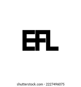 diseño del logotipo del monograma de la letra inicial de efl