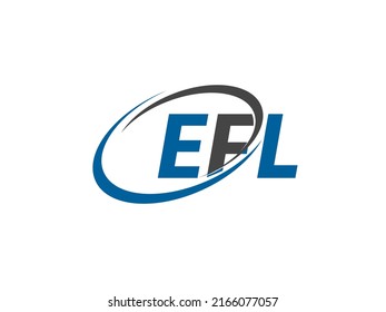 EFL letter creative modern elegant swoosh logo design