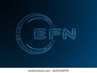 EFN baixo design de vetor de logotipo de letra poli. Design do logotipo poli inferior da EFN. Logotipo poli baixo.