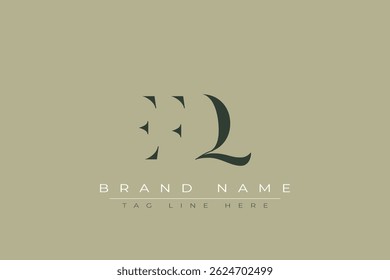 EFQ abstract letra logotipo design. Este logotipo é desenhado por três letras abstratas.
