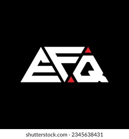 Diseño del logotipo de la letra del triángulo EFQ con forma de triángulo. Monograma de diseño del logotipo del triángulo EFQ. Plantilla de logotipo vectorial de triángulo EFQ con color rojo. Logotipo triangular EFQ Diseño sencillo, elegante y lujoso.