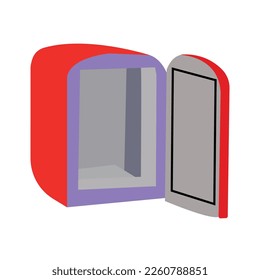 efrigerator flat line icon. Freezer, Cold food storage, frige, coolbox. Outline sign mascara for mobile concept and web design, store.