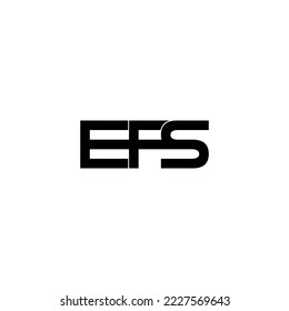 efs typography letter monogram logo design