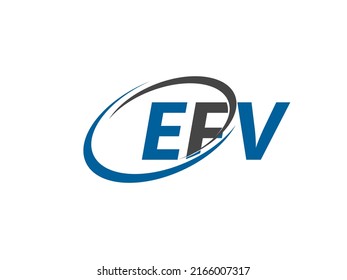 Letra EFV creativo diseño elegante del logo de swoosh