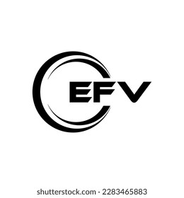EFV letter logo design in illustration. Vector logo, calligraphy designs for logo, Poster, Invitation, etc.