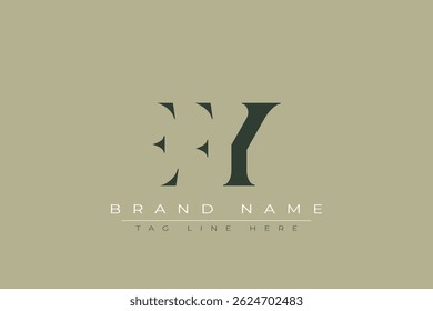 EFY abstract letter logo design. This logo is designed by three abstract letters.