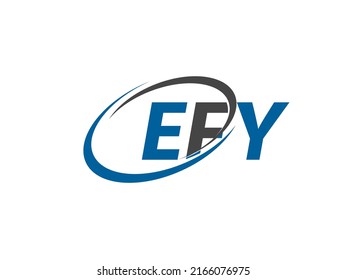Letra EFY diseño creativo y elegante del logo de swoosh