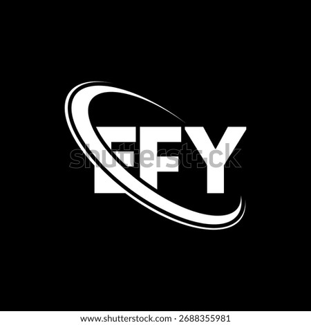 EFY logo. EFY letter. EFY letter logo design. Initials EFY logo linked with circle and uppercase monogram logo. EFY-typography for technology, business and real estate brand.