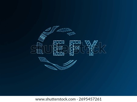 EFY low poly letter logo vector design. EFY lower poly logo design. EFY unique low poly logo design.