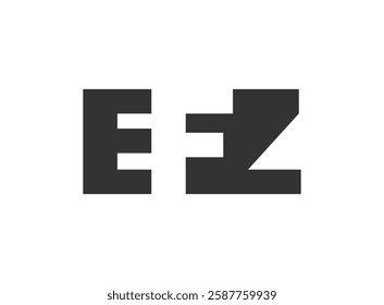 EFZ logo design. Initial letter E F Z bold font style for tech startups, consulting, corporate branding. Creative company name, headlines typography identity, trendy logotype. Vector illustration.