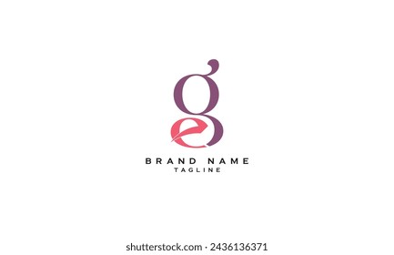 EG, GE, Abstract initial monogram letter alphabet logo design